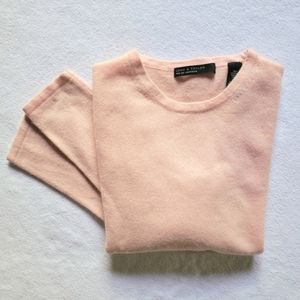 Lt Pink L/S Cashmere Crew Neck